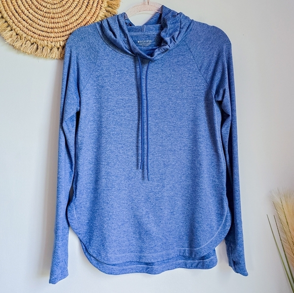 Athleta, Uptempo Blue Hoodie Hooded Sweatshirt Pullover Top Womens Size XS - Picture 2 of 11
